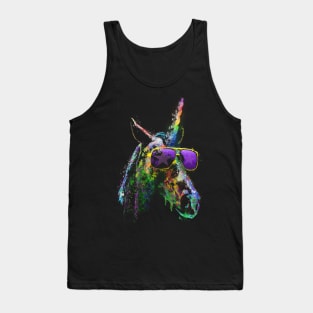 Neon Rainbow Unicorn 80s Vintage-Inspired Graphic Shirt Tank Top